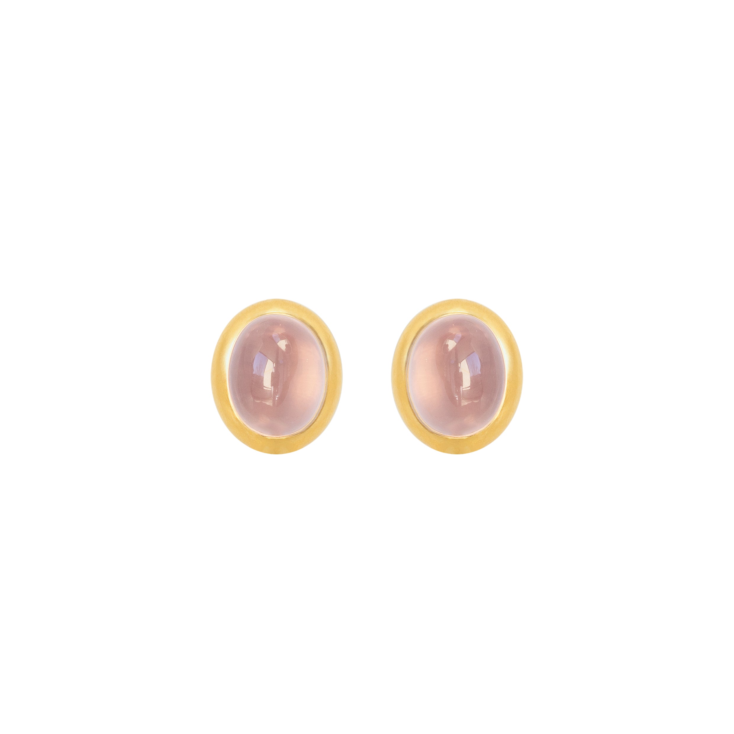 Vario Ohrschmuck Oberteile mit Rosenquarz Cabochons