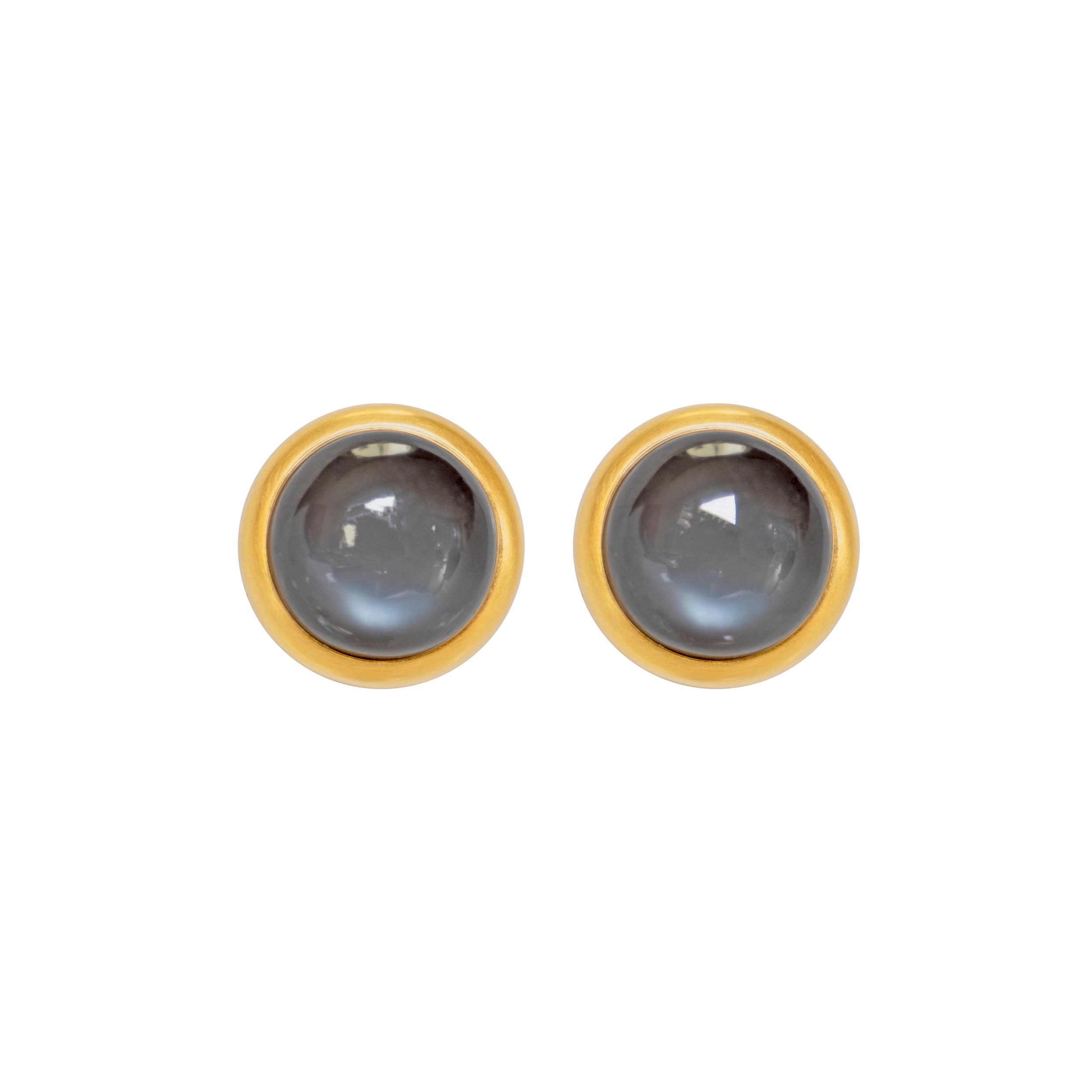 Vario Ohrschmuck Oberteile mit grauen Mondstein Cabochons