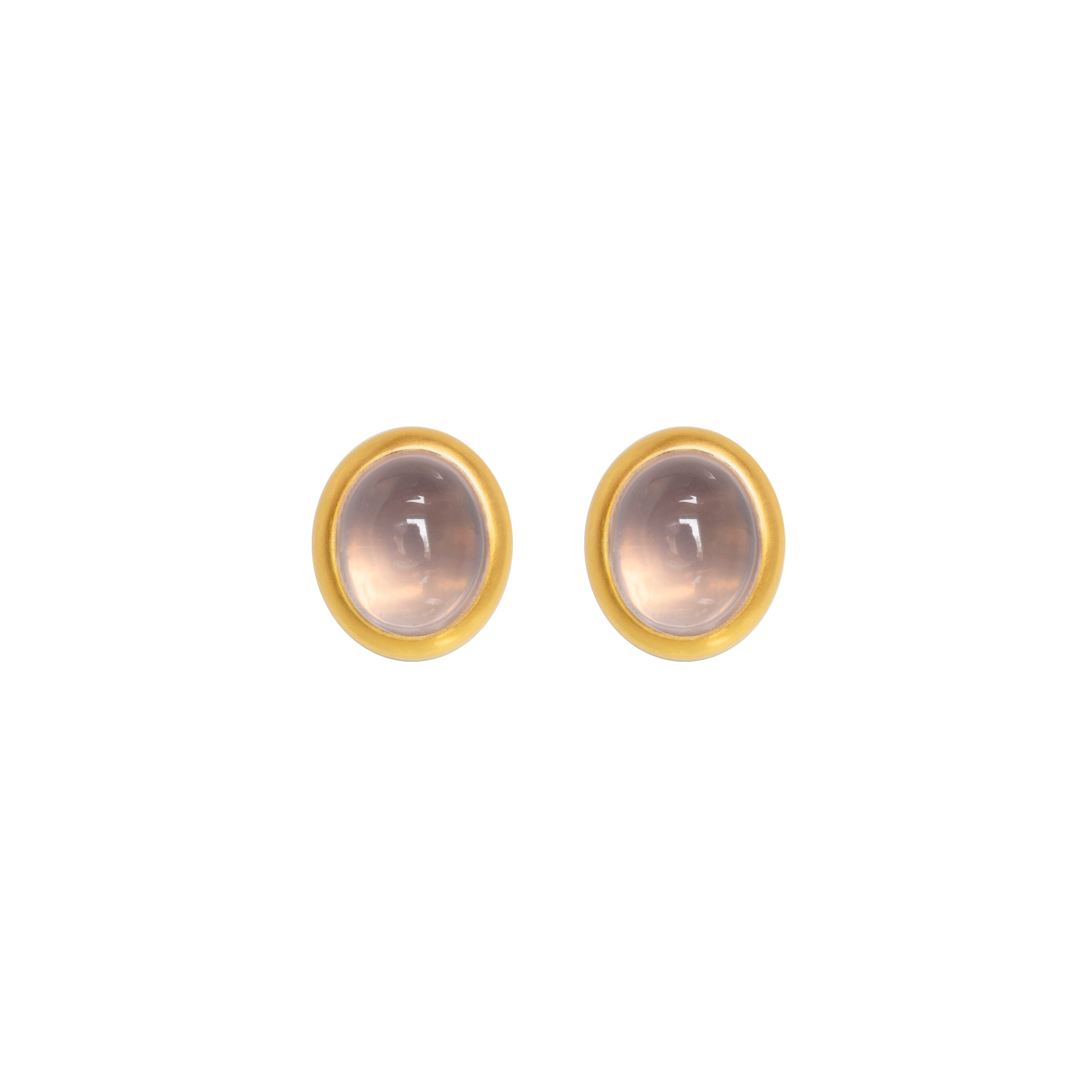 Vario Ohrschmuck Oberteile mit Rosenquarz Cabochons