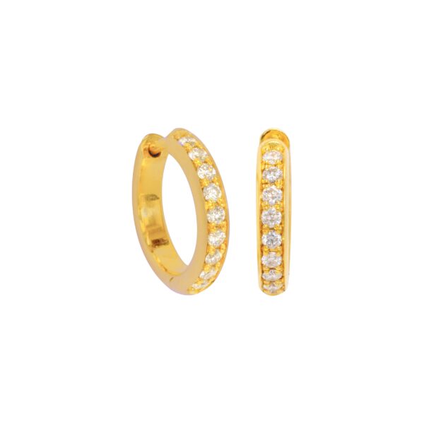 Klappcreolen 750 Gelbgold mit Brillanten