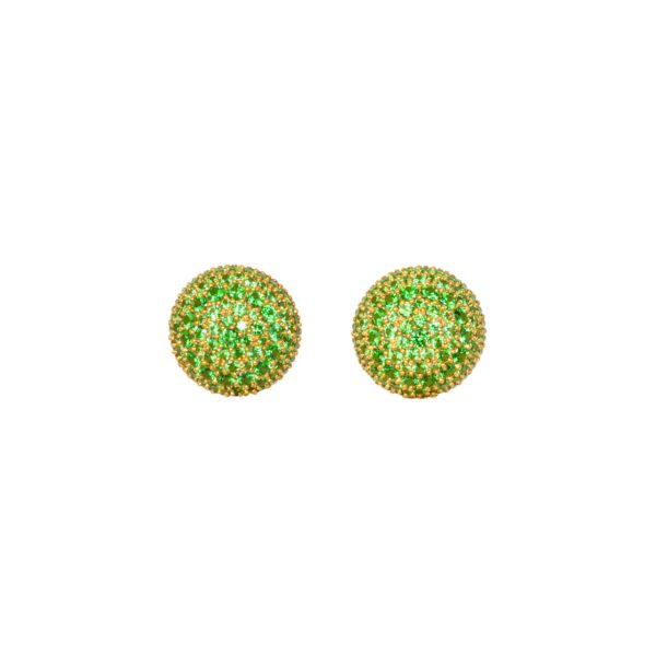 Vario Ohrschmuck Oberteile rund mit Tsavoriten