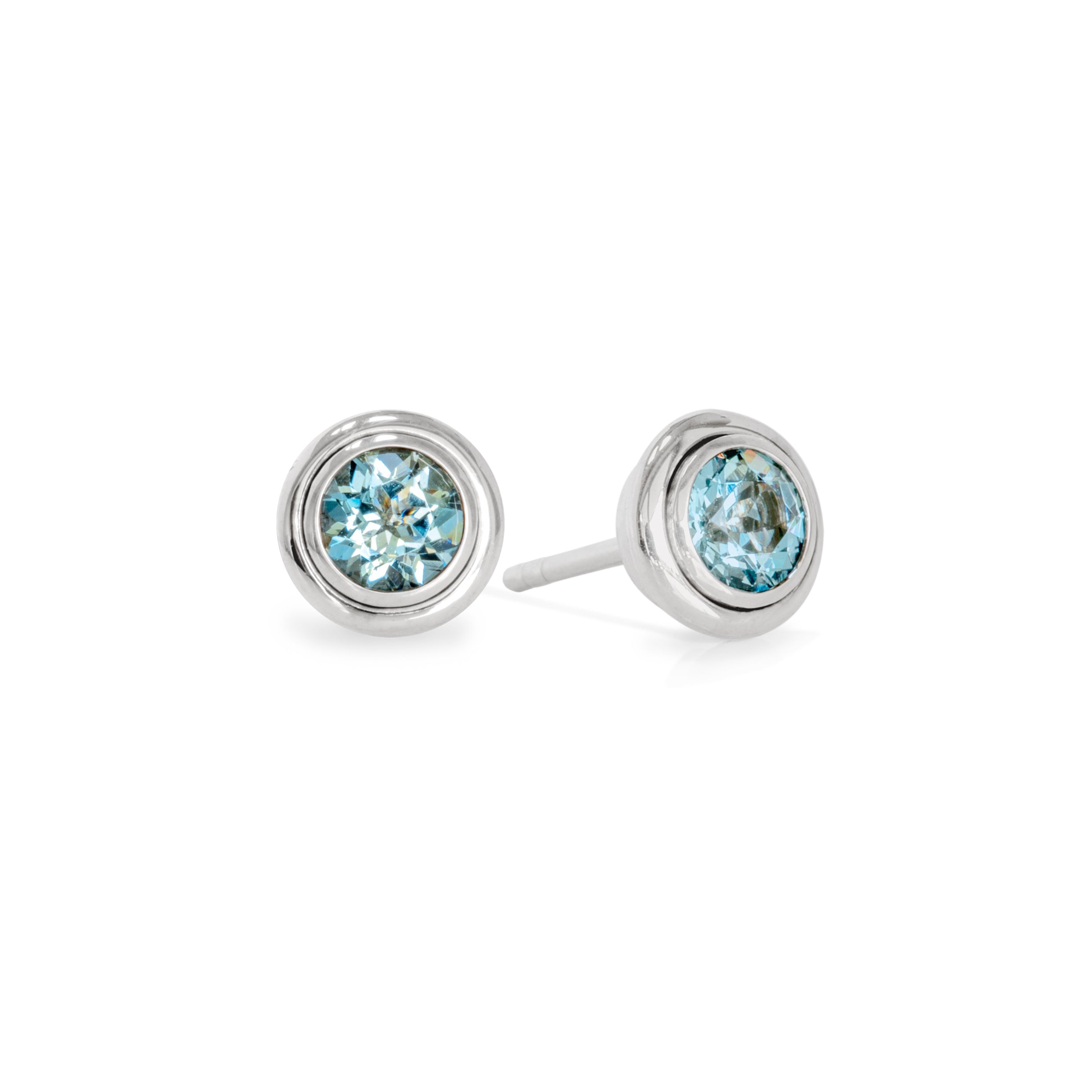 Ohrstecker mit Aquamarinen