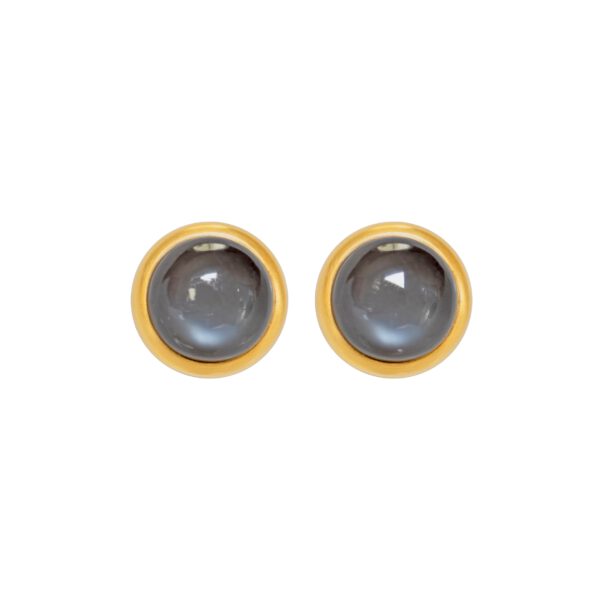 Vario Ohrschmuck Oberteile mit grauen Mondstein Cabochons