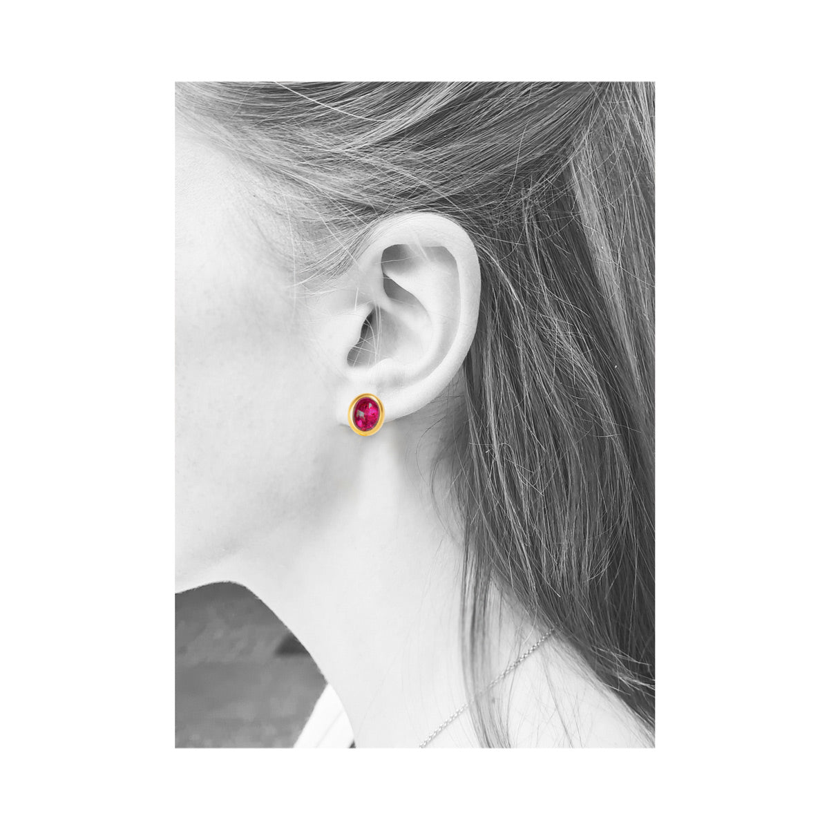 Vario Ohrschmuck Oberteile mit Rubellit - Image 2