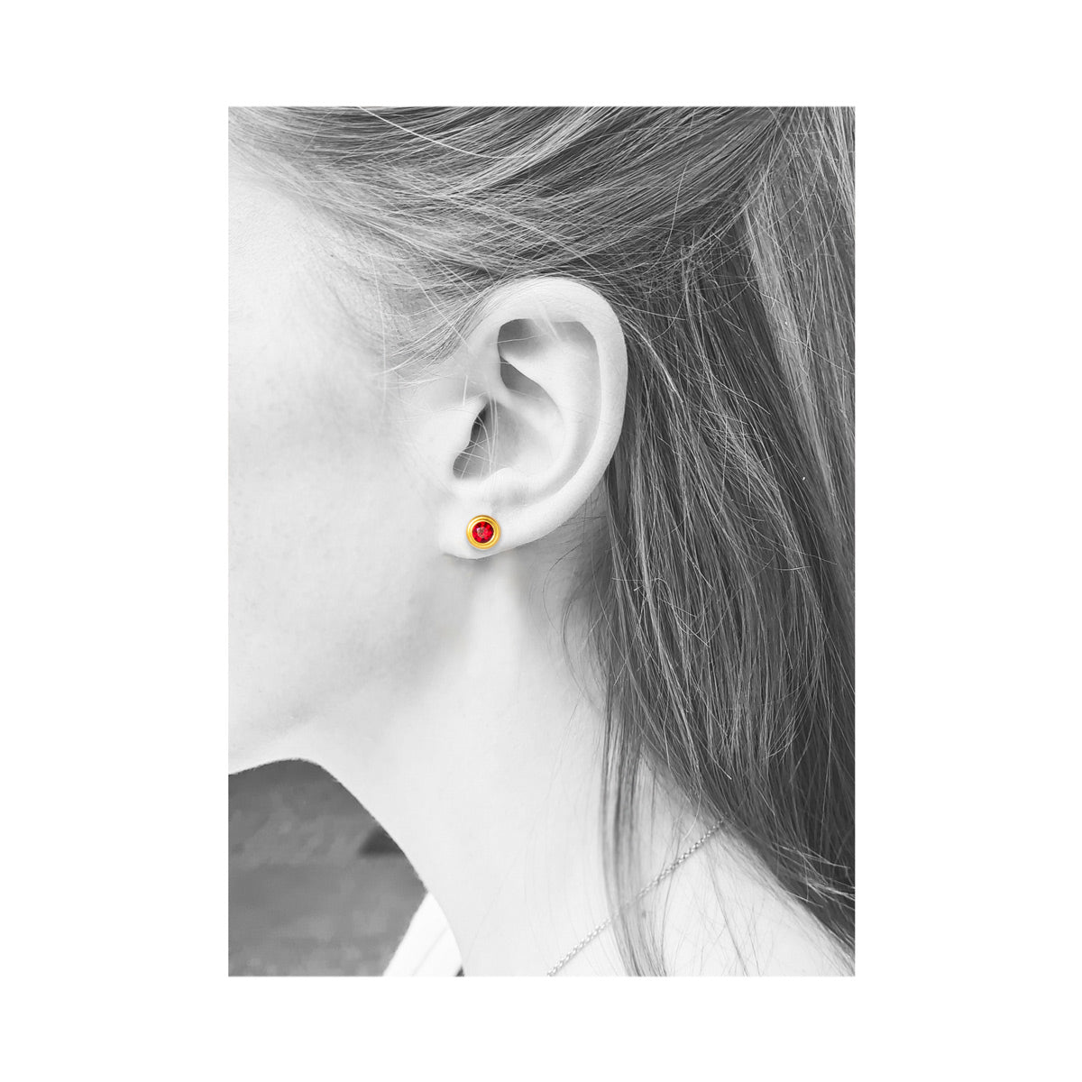 Ohrstecker mit Rubinen - Image 2