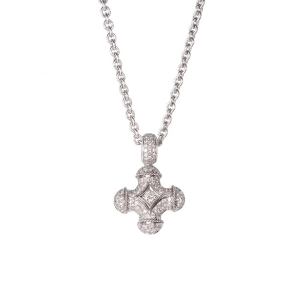 Anhänger 750 Weißgold Leinfelder Kreuz