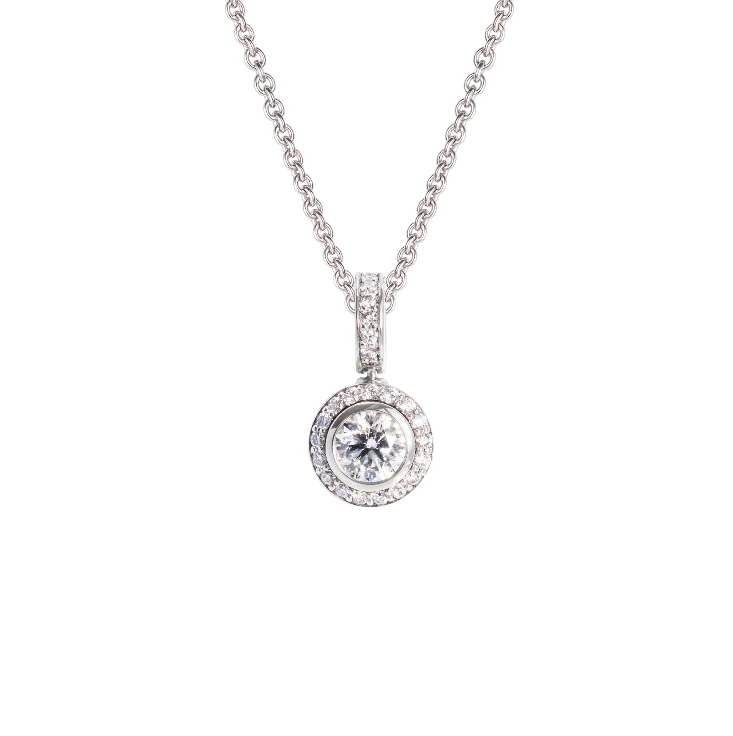Anhänger 750 Weißgold mit Brillanten