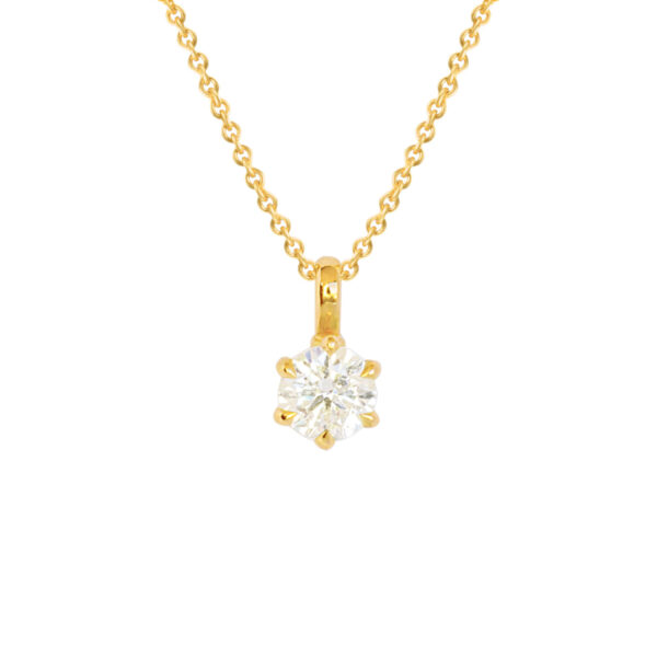 Anhänger 750 Gelbgold mit Brillant in Krappenfassung