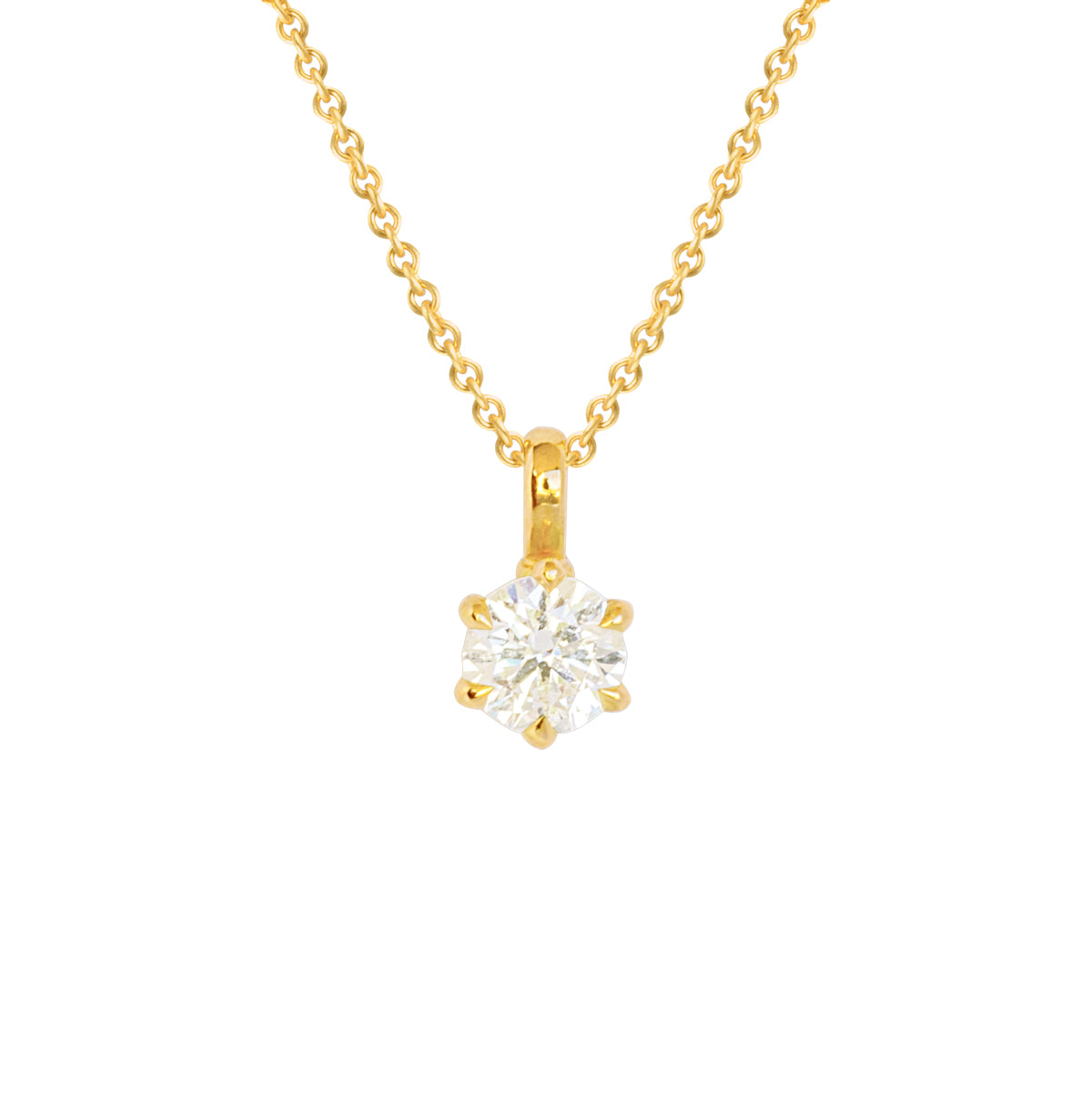 Anhänger 750 Gelbgold mit Brillant in Krappenfassung