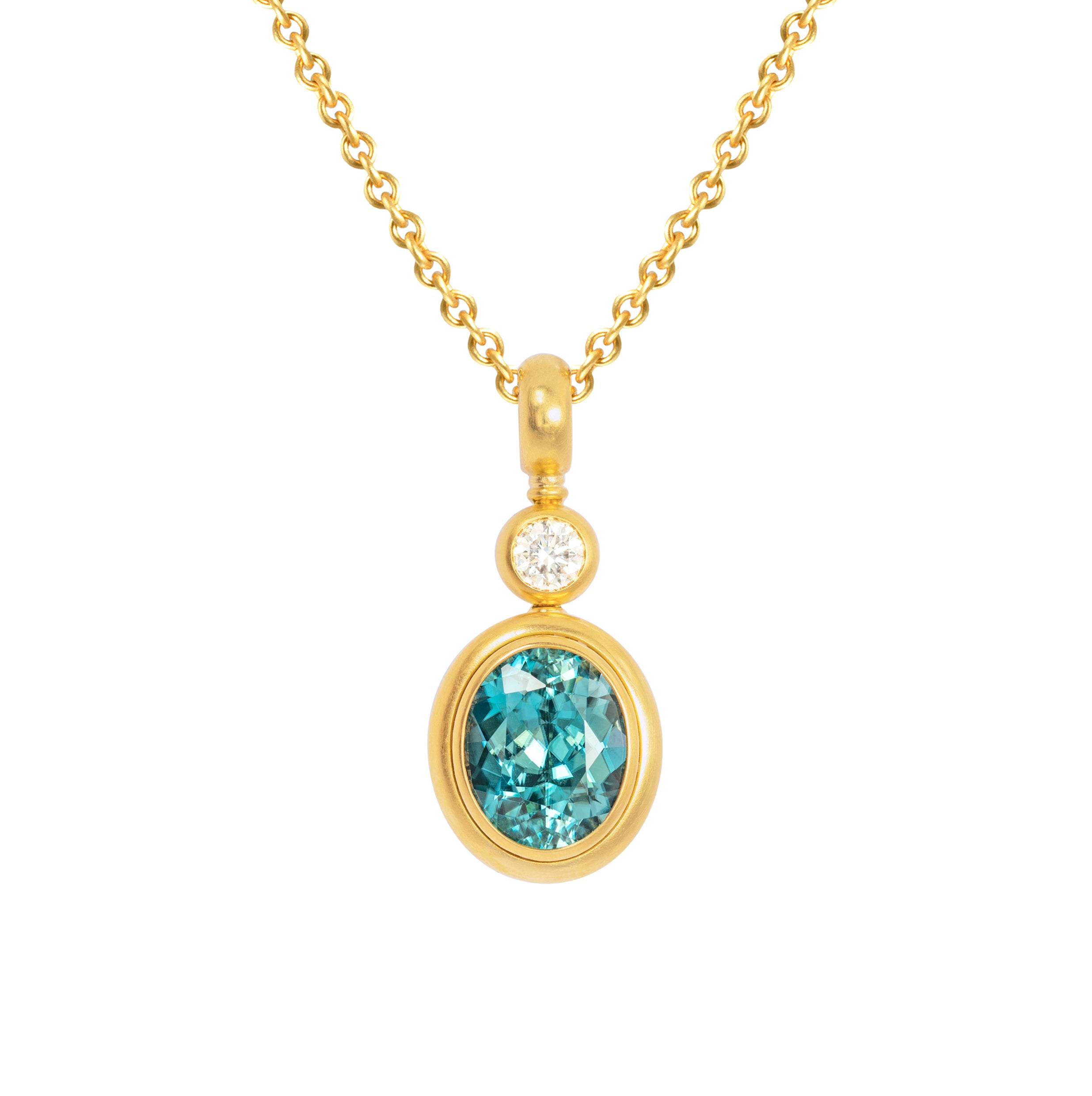 Anhänger 750 Gelbgold mit Brillant und Starlit
