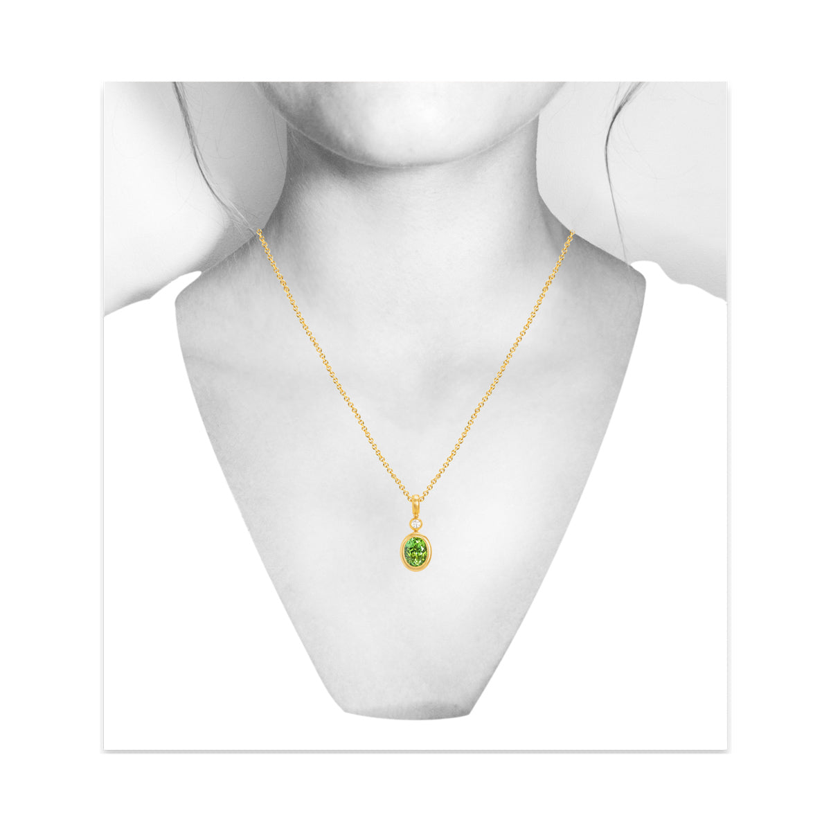Anhänger 750 Gelbgold mit Brillant und Turmalin - Image 2