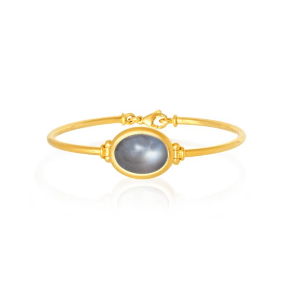Armreif 750 Gelbgold mit Mondstein Cabochon