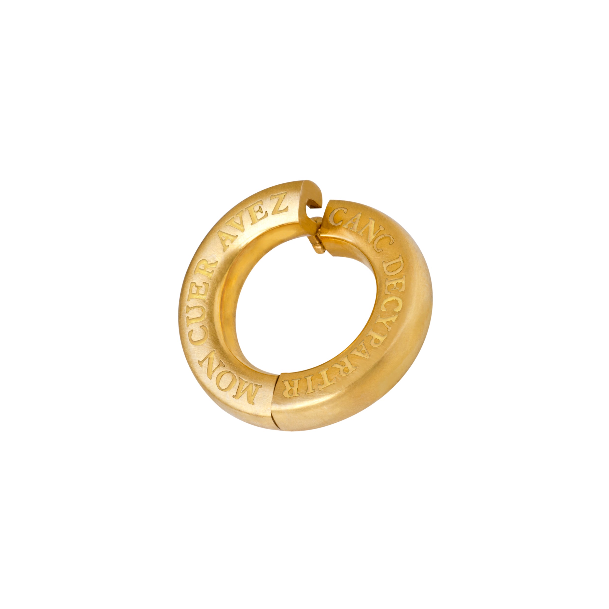 Clipöse „mon cuer…“ 750 Gelbgold