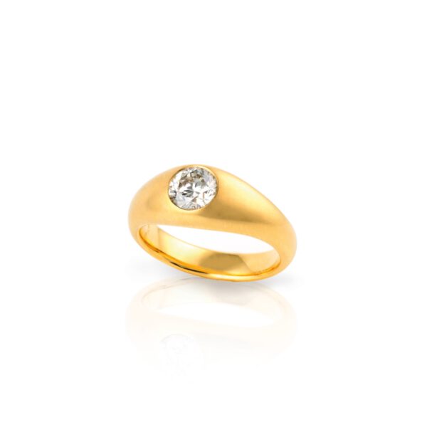Bandring 750 Gelbgold mit einem Brillant