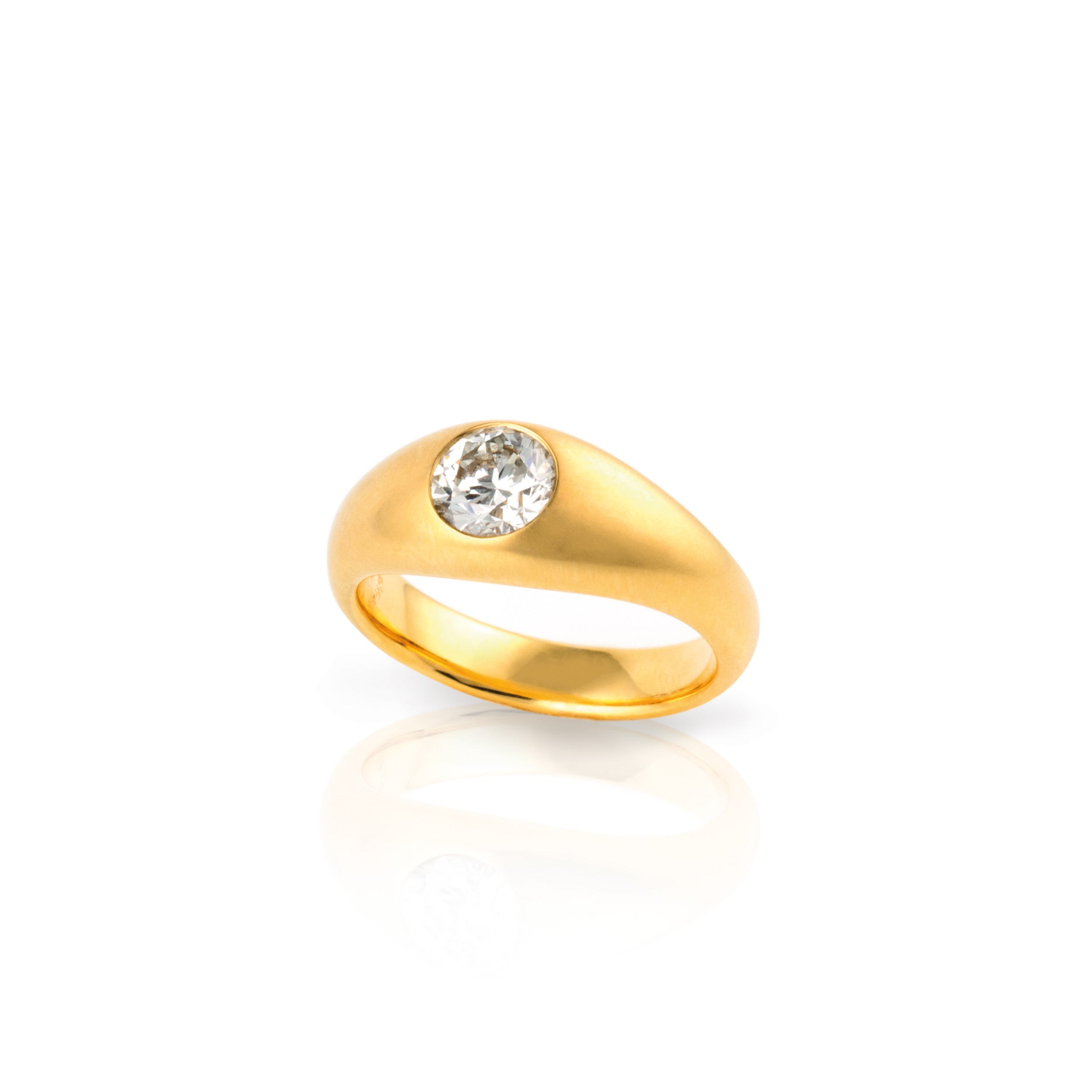 Bandring 750 Gelbgold mit einem Brillant